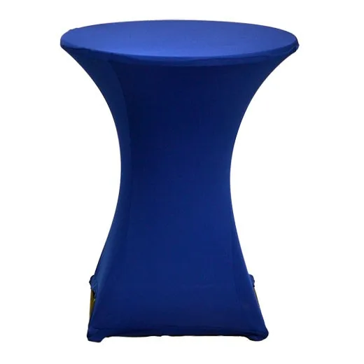 Statafel stretchhoes + top donkerblauw Ø 85 cm