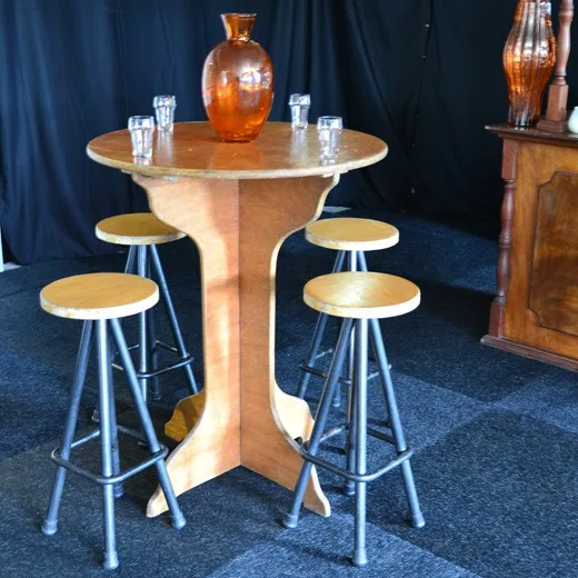 Statafel hout Ø 85 cm